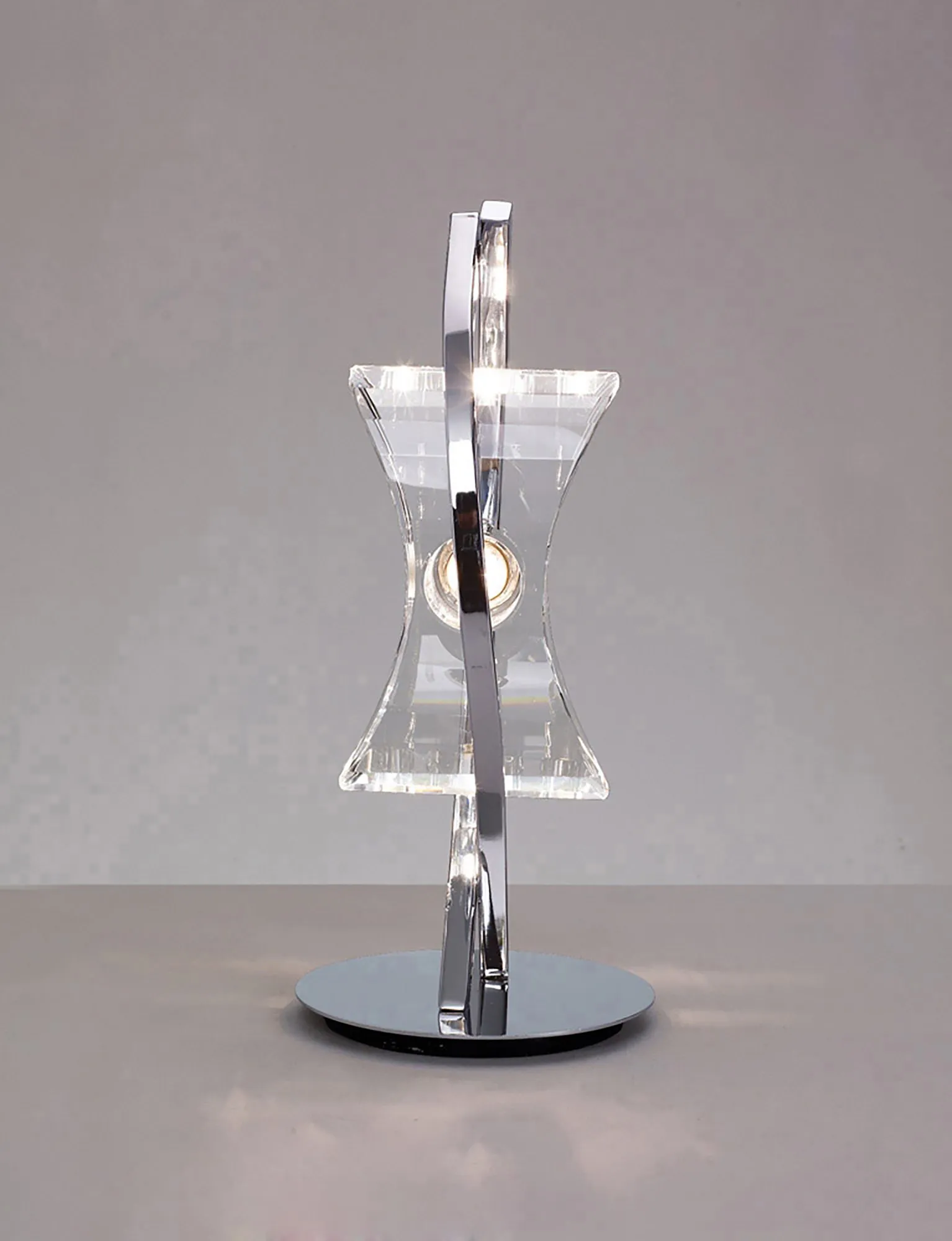 Kromo Polished Chrome Table Lamps Mantra Armed Table Lamps